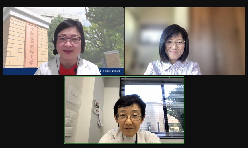 （左上から時計回りに）河野恵美子医師、稲垣麻里子、野村准教授