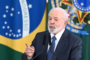 ブラジルのルラ大統領＝２６日、ブラジリア（ＡＦＰ時事）