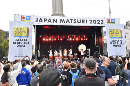 在英日本人コミュニティーのイベント「ジャパン祭り」＝１日、ロンドン