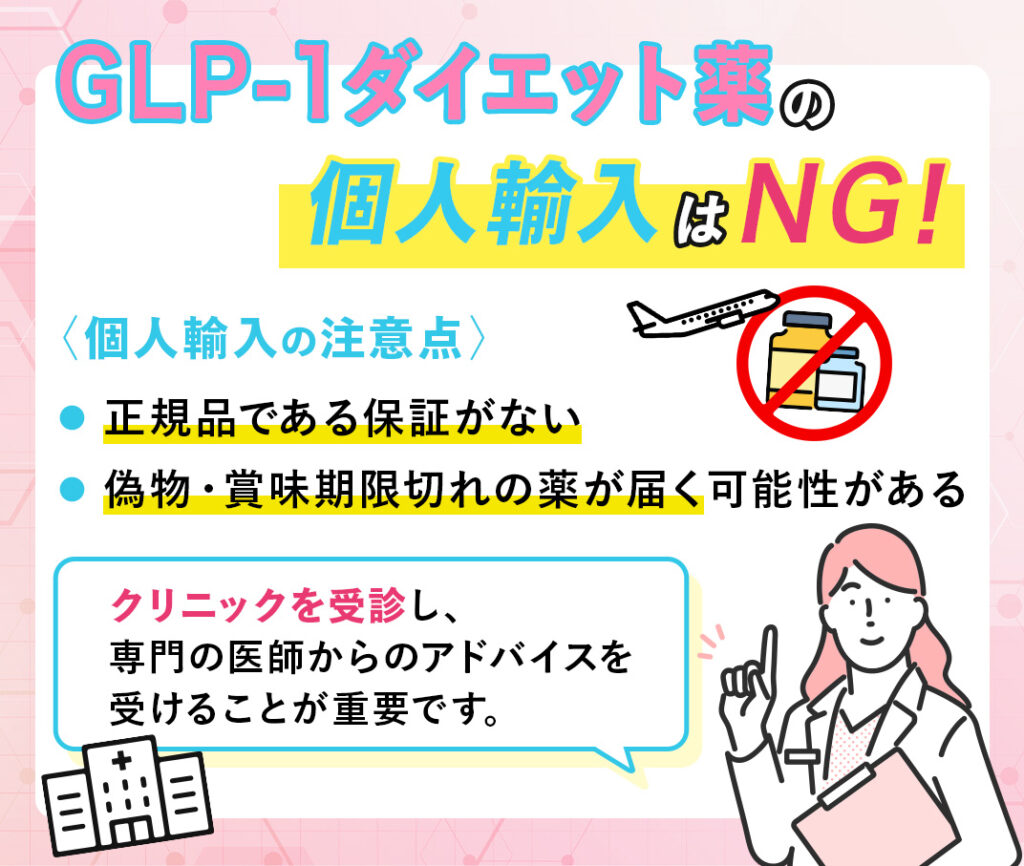 GLP-1ダイエット薬の個人輸入はNG