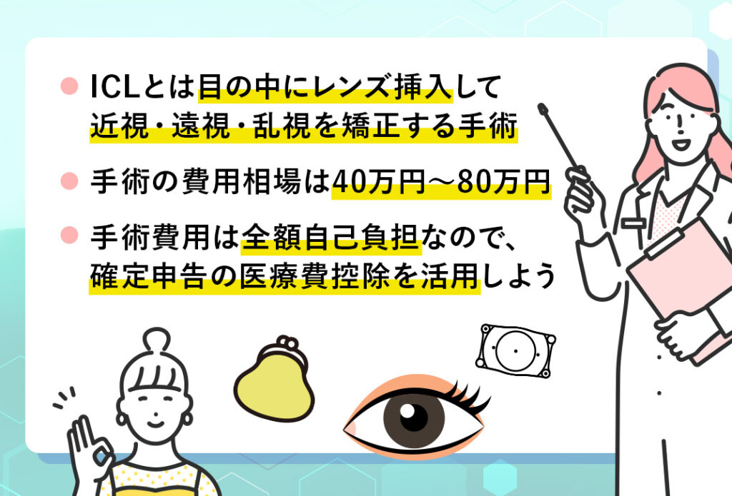 【徹底解説】ICL（眼内コンタクトレンズ）の手術費用のまとめ