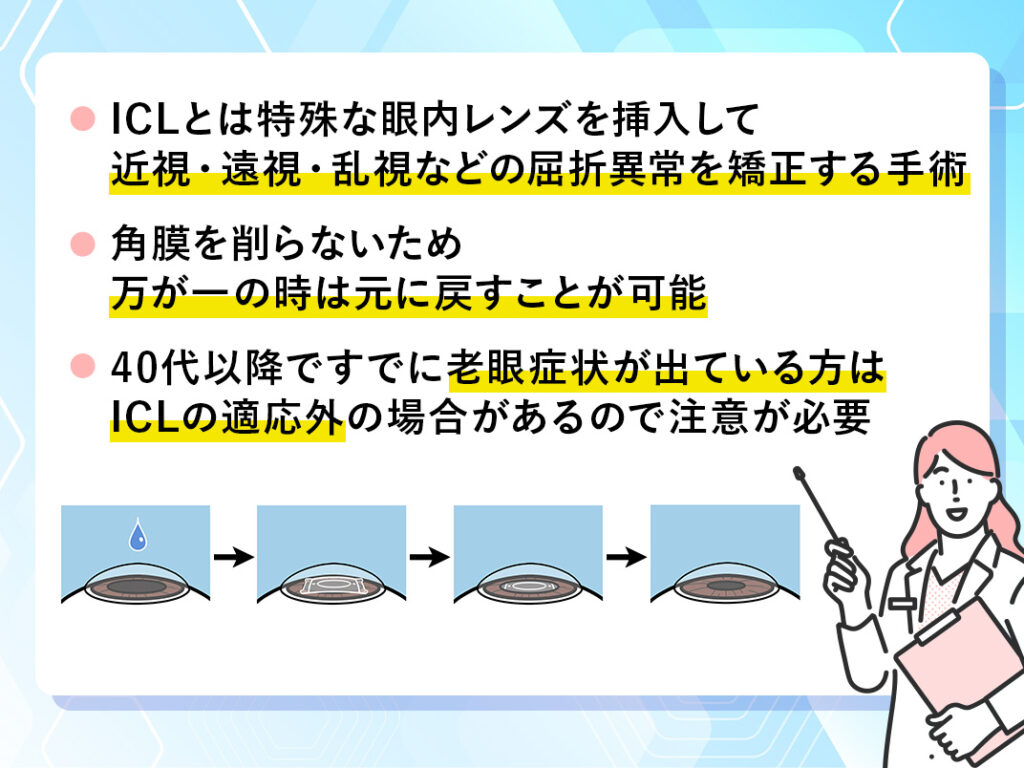 ICL（眼内コンタクトレンズ）のメリット・デメリットのまとめ