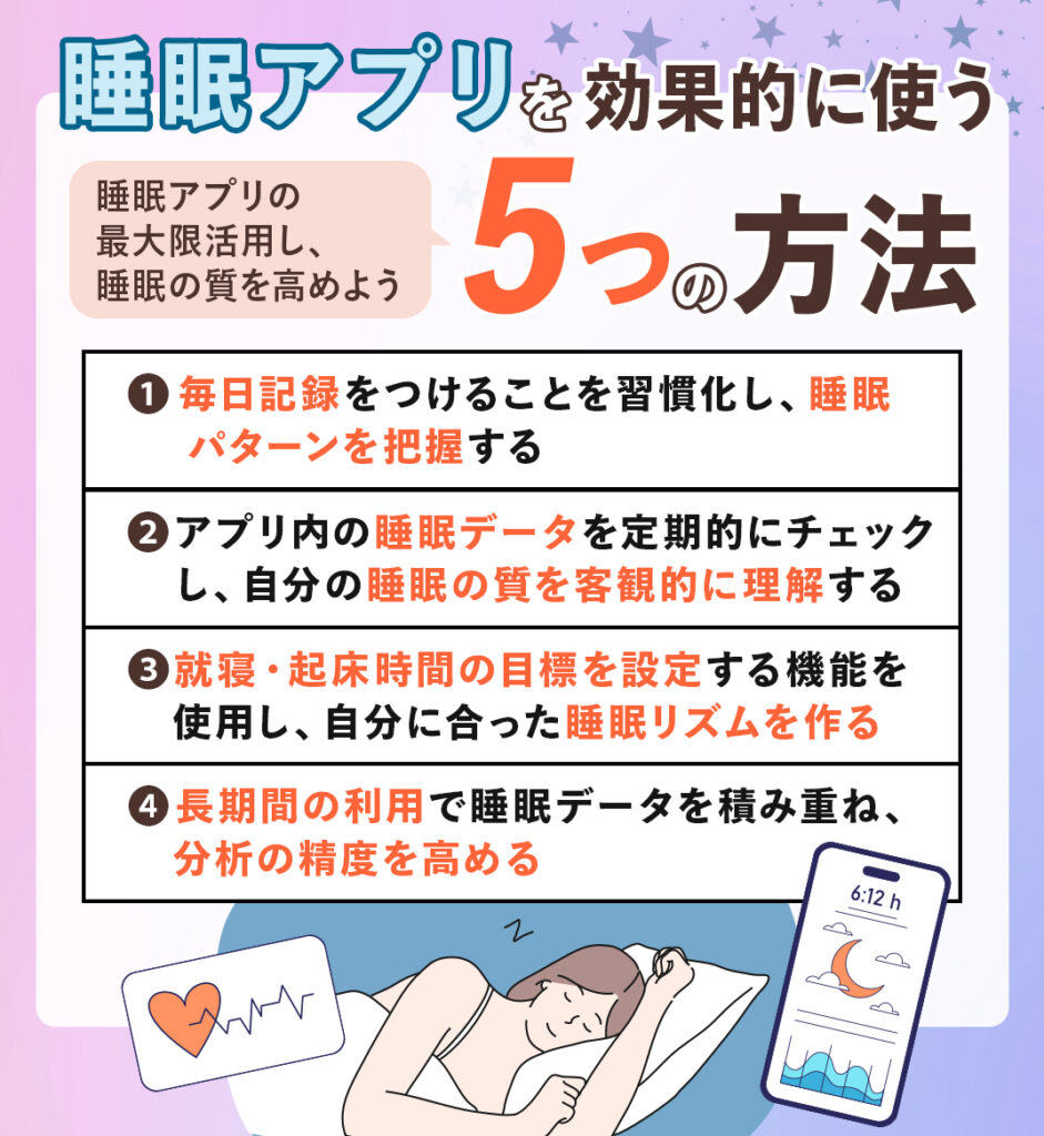 睡眠アプリを効果的に使う5つ方法