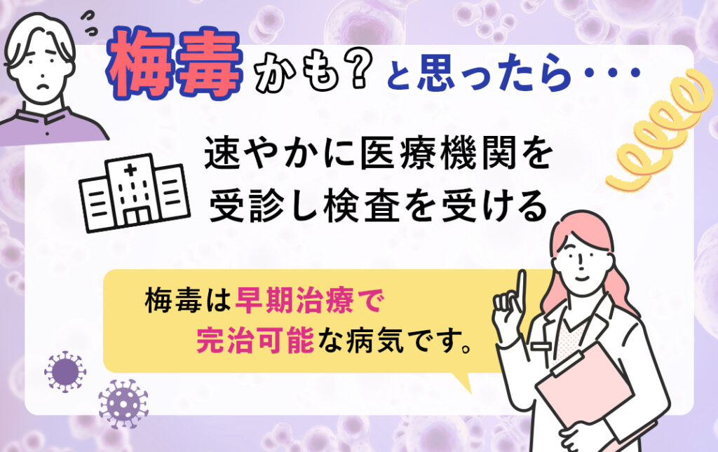 梅毒だと思ったら医療機関を受診する