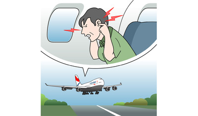 離着陸時に激しい耳痛―航空性中耳炎「耳抜き」などで予防を