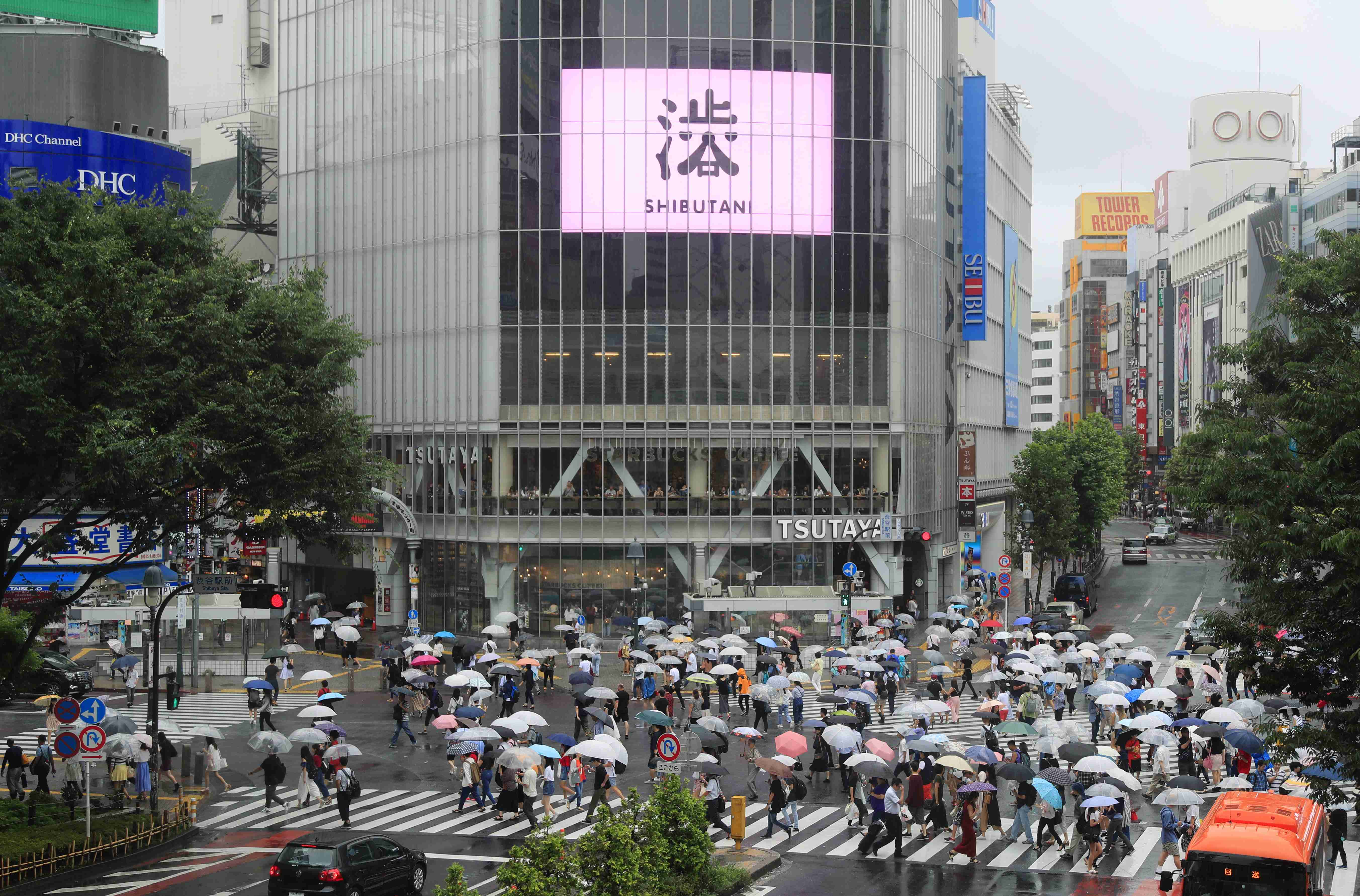 今年の夏は東日本・西日本の太平洋側などで降水量が多く、東京では8月に16日間連続の雨となった（8月、東京都渋谷区）