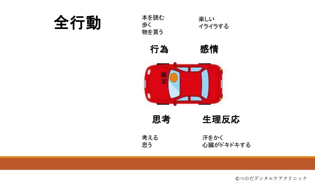 図：車で示した「全行動」のイメージ