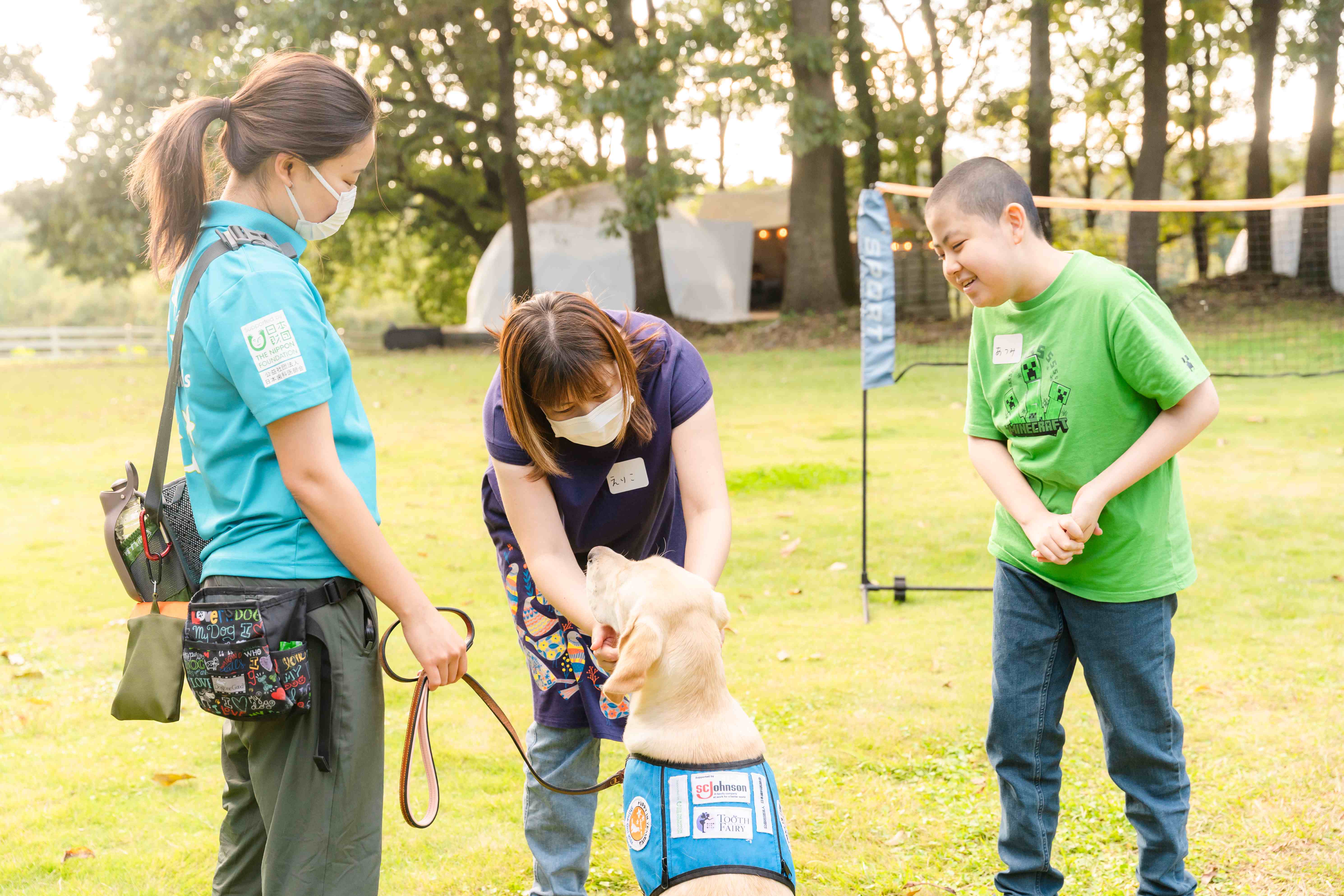 退院後の子どもたち向けのイベントに候補犬が参加することで、子どもたちの社会参画を促し、自己肯定感の醸成につなげることも目指す