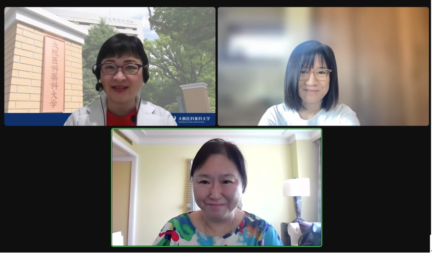 （左上から時計回りに）河野恵美子医師、稲垣麻里子、中牟田佳奈医師