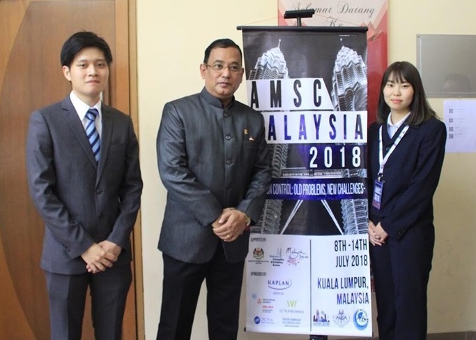 2018年にマレーシアで開催された国際会議での後藤さん（右端）