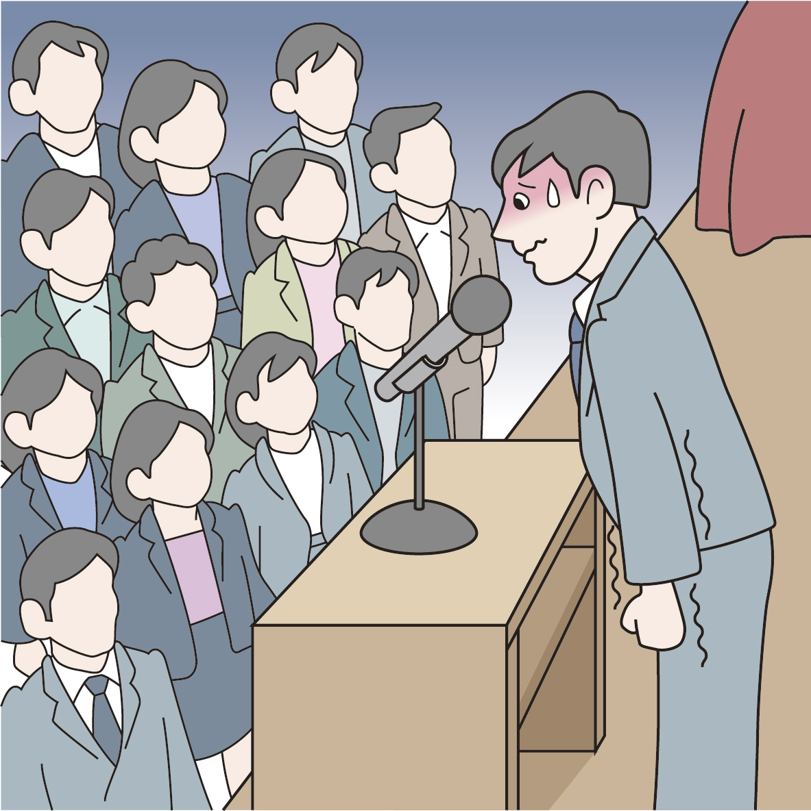 あがり性は、自分がどう見られているかに注意が向いてしまう