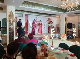中国の伝統的な結婚式＝２０２３年１２月２日、北京市