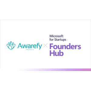 デジタル認知行動療法アプリを開発する株式会社Awarefyが、マイクロソフト社のスタートアップ支援プログラム「Microsoft for Startups Founders Hub」に参加