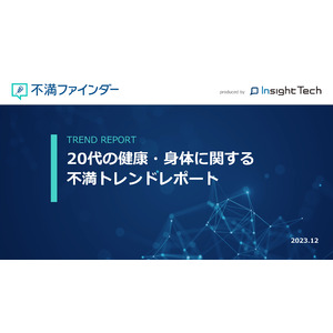 不満買取センターのInsight Techが、「20代の健康・身体」に関する不満トレンドをまとめたレポートを公開