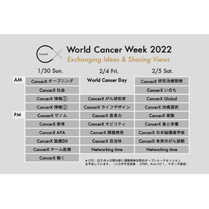 一般社団法人CancerX主催のオンラインイベント『 World Cancer Week 2022 』のプログラム発表