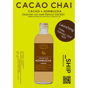 カカオハスク×オーガニックコンブチャ！発酵スパークリングティー「_SHIP」、ダンデライオン・チョコレートとコラボした期間限定フレーバー「CACAO CHAI」を発売
