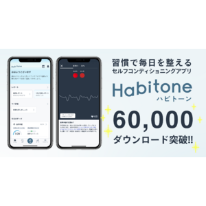 自律神経の状態やストレスをスマホで見える化アプリ「Habitone（ハビトーン）」が6万ダウンロード突破！