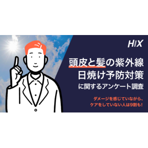 ダメージを感じていながら、ケアをしていない人は9割も！AGAセルフケアブランド「HIX」、頭皮と髪の紫外線・日焼け予防対策に関するアンケート調査を実施