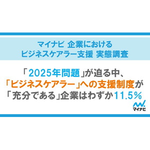 「マイナビ 企業におけるビジネスケアラー支援 実態調査」を初めて発表