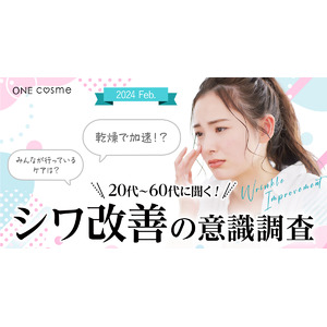 冬の乾燥で加速したシワへの対策・ケアは？20～60代の男女100人に美容口コミサイト『ONEcosme』がシワ改善の意識調査を実施