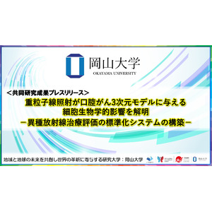 重粒子線照射が口腔がん3次元モデルに与える細胞生物学的影響を解明 -異種放射線治療評価の標準化システムの構築-〔新潟大学, 岡山大学〕