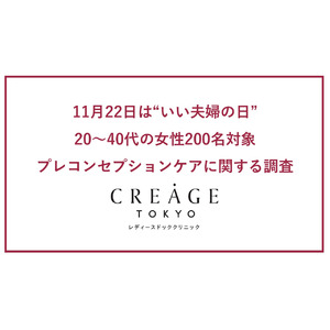 11/22は「いい夫婦の日」クレアージュ東京 レディースドッククリニック20～40代女性にプレコンセプションケアに関する調査を実施