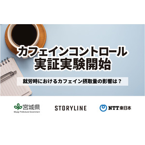 ビジネスパーソンを対象としたカフェインコントロールに関する実証実験を開始