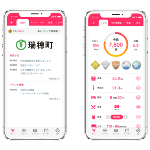 健康管理アプリ「グッピーヘルスケア」が東京都瑞穂町の健康増進事業で提供を開始