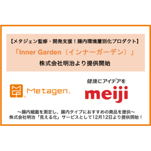 【腸内環境層別化プロダクト】腸内細菌を測定し、腸内タイプに合った商品を提供する「Inner Garden（インナーガーデン）」を監修・開発支援！株式会社明治「見える化」サービスより提供開始！