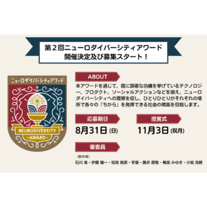 第2回ニューロダイバーシティアワード開催決定＆募集スタート！