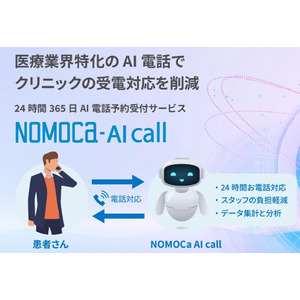 【GENOVA】クリニックの受電対応を削減、AI電話自動応答サービス「NOMOCa AI call」の提供を開始