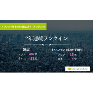 Recovery International株式会社が訪問看護サービス事業として唯一「アジア太平洋地域における急成長企業2024」で2年連続ランクイン！