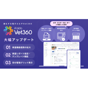 進化する電子カルテ「Vet360」、検査機器連携・受付管理の新機能をリリース──計24検査機器との連携が完了