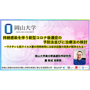 【岡山大学】持続感染を伴う新型コロナ後遺症の予防法並びに治療法の検討～ワクチンと抗ウイルス薬の同時併用には症状回復の効果が期待される～