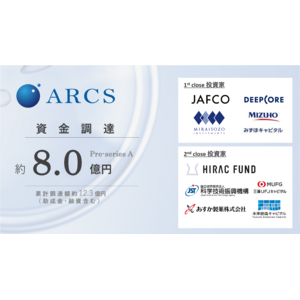 アークス、プレシリーズAラウンド（1st & 2nd）で合計 約8億円の資金調達をクローズ