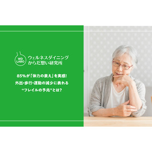 【ウェルネスダイニング】85％が「体力の衰え」を実感―外出・歩行・運動の減少に表れる“フレイルの兆候”とは？