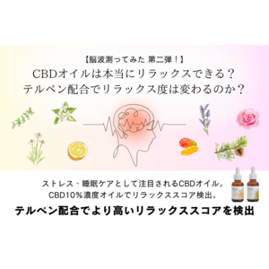 【CBDと脳波計測 第二弾】CBDオイルは本当にリラックスできるのか？テルペンの効果は？脳波計測からリラックススコアを可視化し、検証！