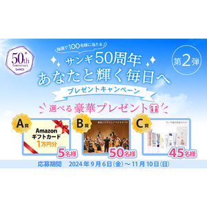 美白歯みがき「アパガード」などを展開するサンギ50周年を記念したプレゼントキャンペーン第２弾を開催！