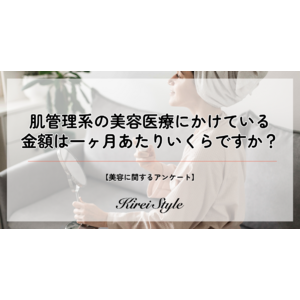 【独自調査】若年層ほど高予算？肌管理系の美容医療に充てる金額の調査実施！