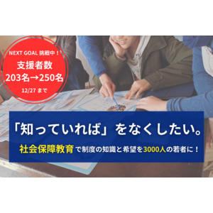 社会保障ゲーム開発、クラウドファンディング260万円を達成！―3000人以上の若者に届けるため、残り4日間でさらなる支援の裾野拡大を目指し、250名の支援者を募ります―