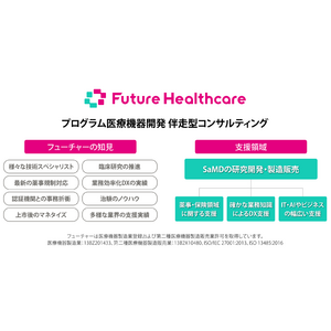 フューチャー、プログラム医療機器開発の伴走型コンサルティングを開始