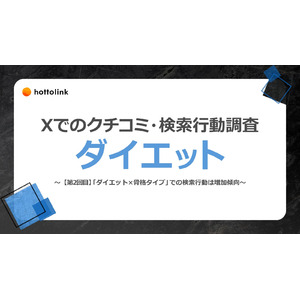 ホットリンク、Xと共同で「ダイエット」に関するXでのクチコミや検索行動を調査【第2回】