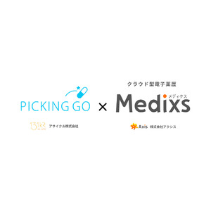 株式会社アクシスの『クラウド薬歴 Medixs』とアサイクル株式会社の『ピッキング監視アプリ PICKING GO』が連携開始、薬局業務の効率化と患者安全性向上へ貢献