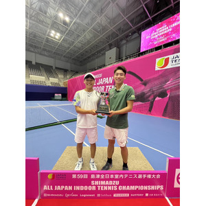 ノアインドアステージ所属の松田龍樹　全日本室内テニス選手権 男子ダブルス優勝