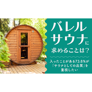 【バレルサウナに求めることは？】入ったことがある73.8％が「サウナとしての品質」を重視したい