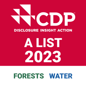 「森林」と「水セキュリティ」の2分野で「ＣＤＰ　Ａリスト」に選定