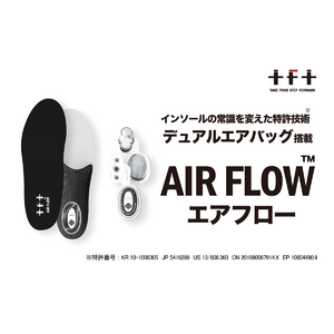 【インソールの常識を変えた！】特許技術のデュアルエアバッグを搭載した「AIR FLOW」がクラウドファンディングBOOSTERに登場！
