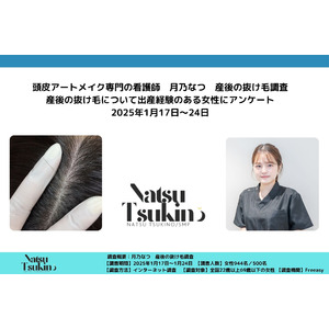 2月4日は「妊娠の日」。"頭皮アートメイク専門の看護師"月乃なつが「産後の抜け毛に関する調査」実施｜約6割が「産後の抜け毛」を経験