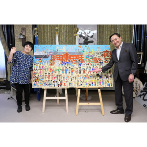 "嬉々!!CREATIVE"メンバー、横溝さやかの作品が神奈川県知事執務室にて展示 - 「ともに生きる日本と世界の横浜」