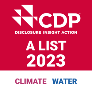 CDP 2023「気候変動」および「水セキュリティ」の2分野において最高評価Aリストに選定される